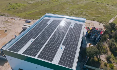 Secondary view of the finished commercial solar project by NeighborSun