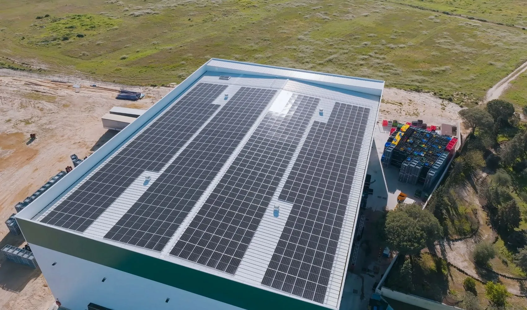 Fully operational commercial solar energy system installed by NeighborSun in Los Angeles.