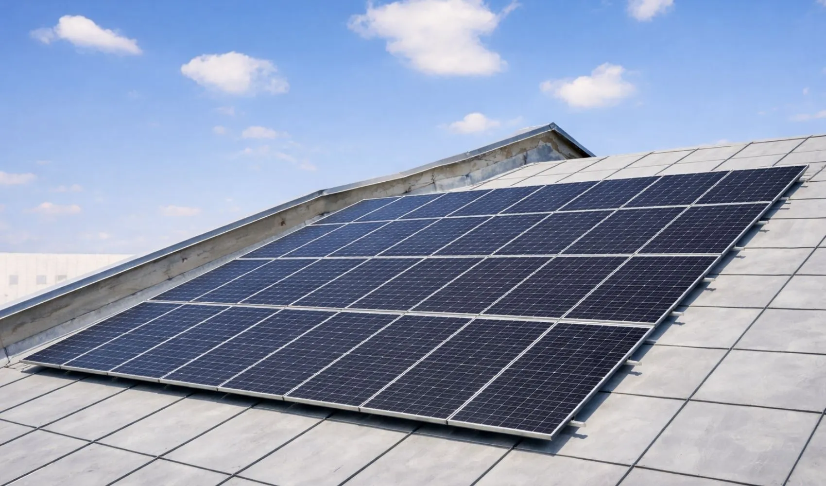 Close-up of dirty solar panels with dust buildup in Los Angeles requiring professional maintenance.