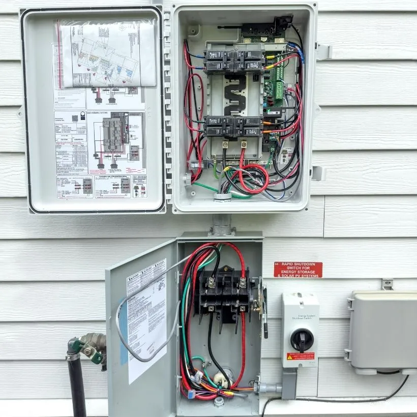 Residential backup battery storage unit integrated with solar panels for 24/7 power in Los Angeles.