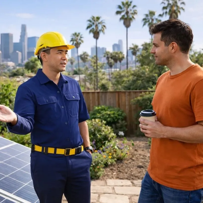 Professional NeighborSun expert providing a personalized solar energy and financing consultation in Los Angeles.